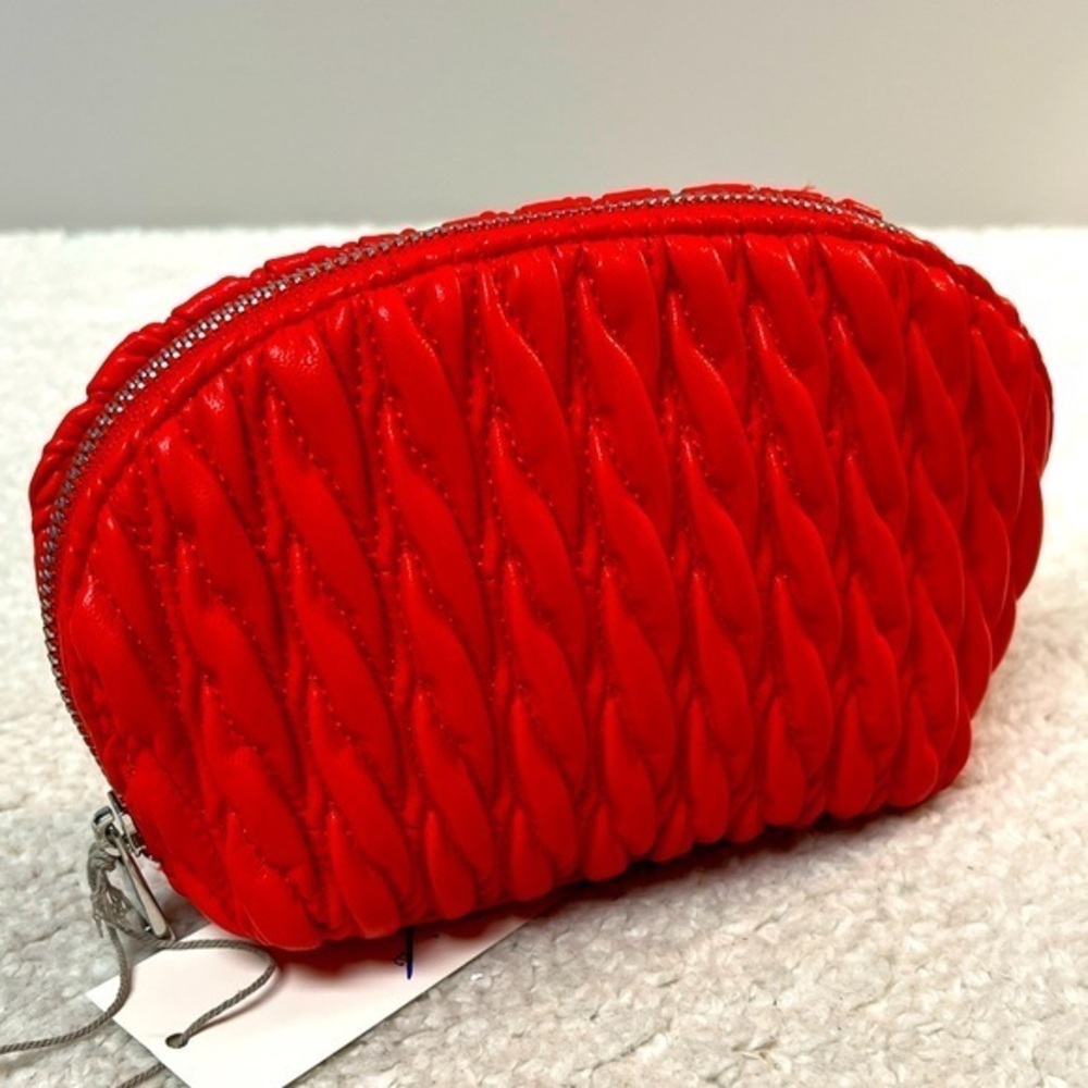 A New Day Red Quilted Women's Cosmetic Travel Bag